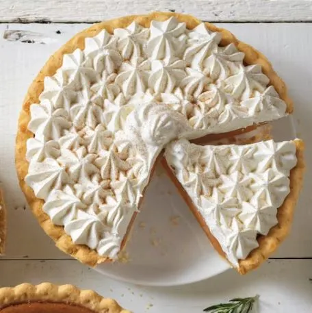 Whole Classic Pumpkin Pie with Real Whipped Cream
